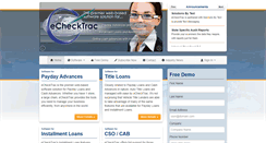 Desktop Screenshot of echecktrac.com