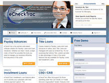 Tablet Screenshot of echecktrac.com